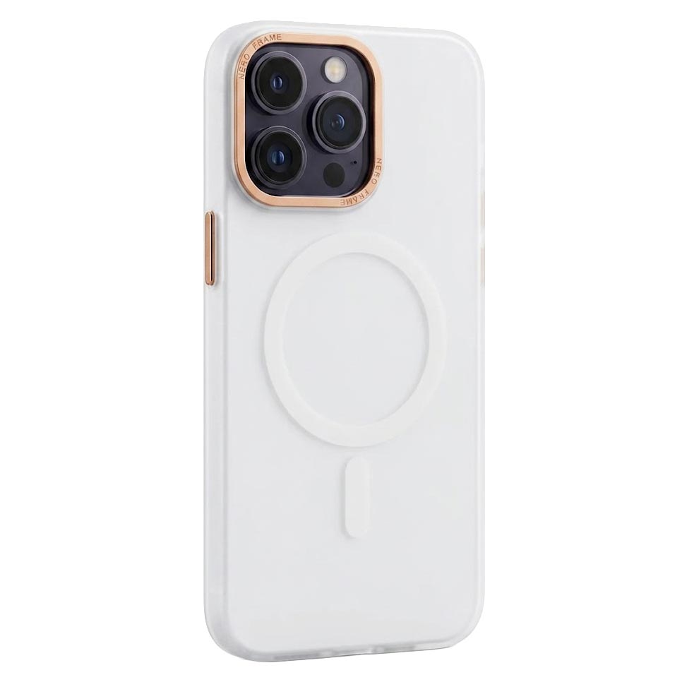 TecHub Araree AR20-01860C Aero Frame clear matte case for iPhone 15 Pro Max, showing the slim, protective design with matte finish.