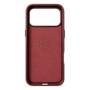 TecHub HDCI Premium Back Leather MagSafe Case for iPhone 17/18 Pro Max, showing smooth leather exterior and MagSafe magnet alignment.