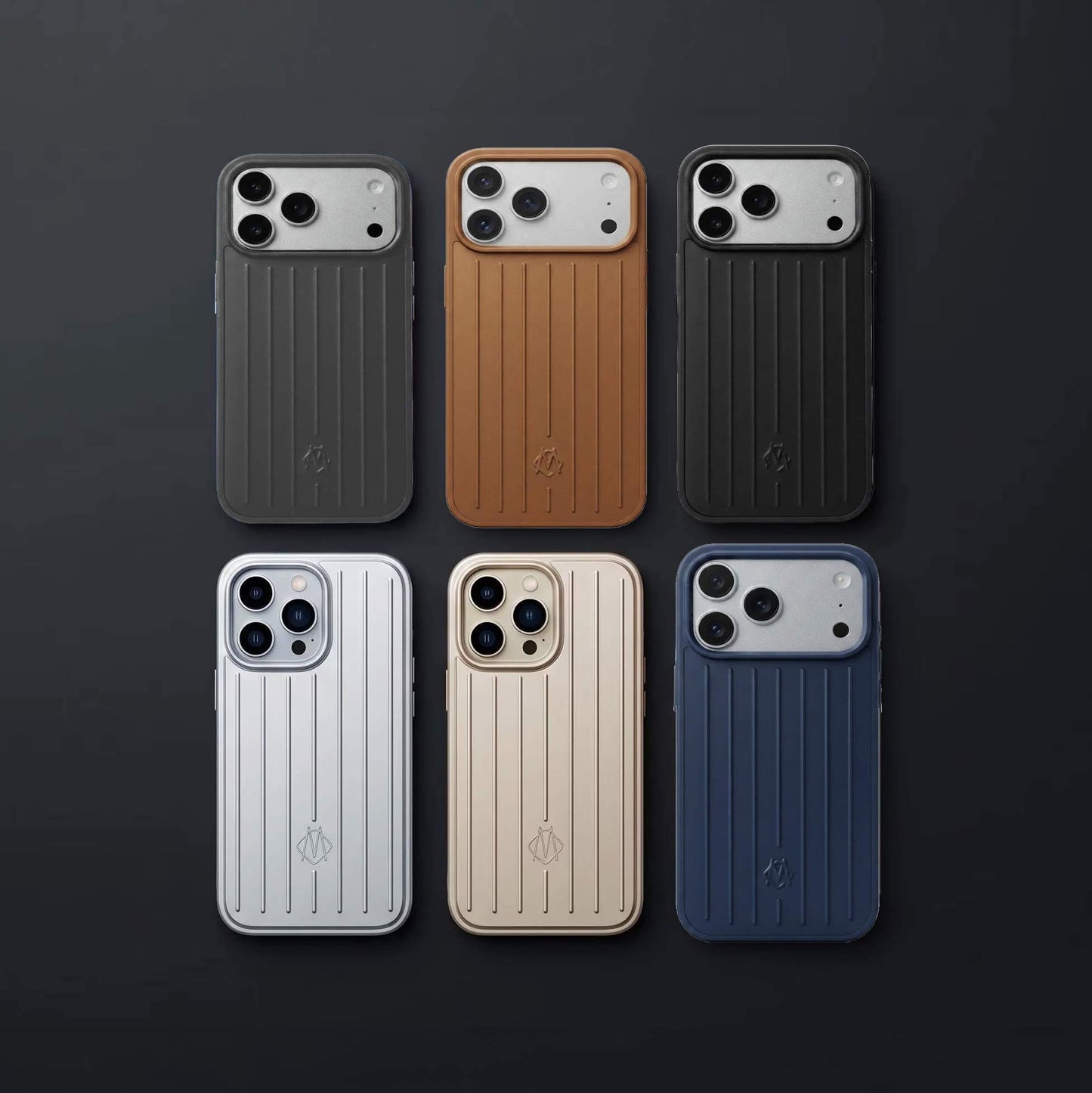 Vertical Striped Luggage Style Full Coverage Case for iPhone 17 Pro Max