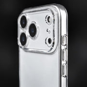 Clear TecHub Tadamall TPU+PC case for iPhone 17/18 Pro showing slim design and transparent material protecting the phone.