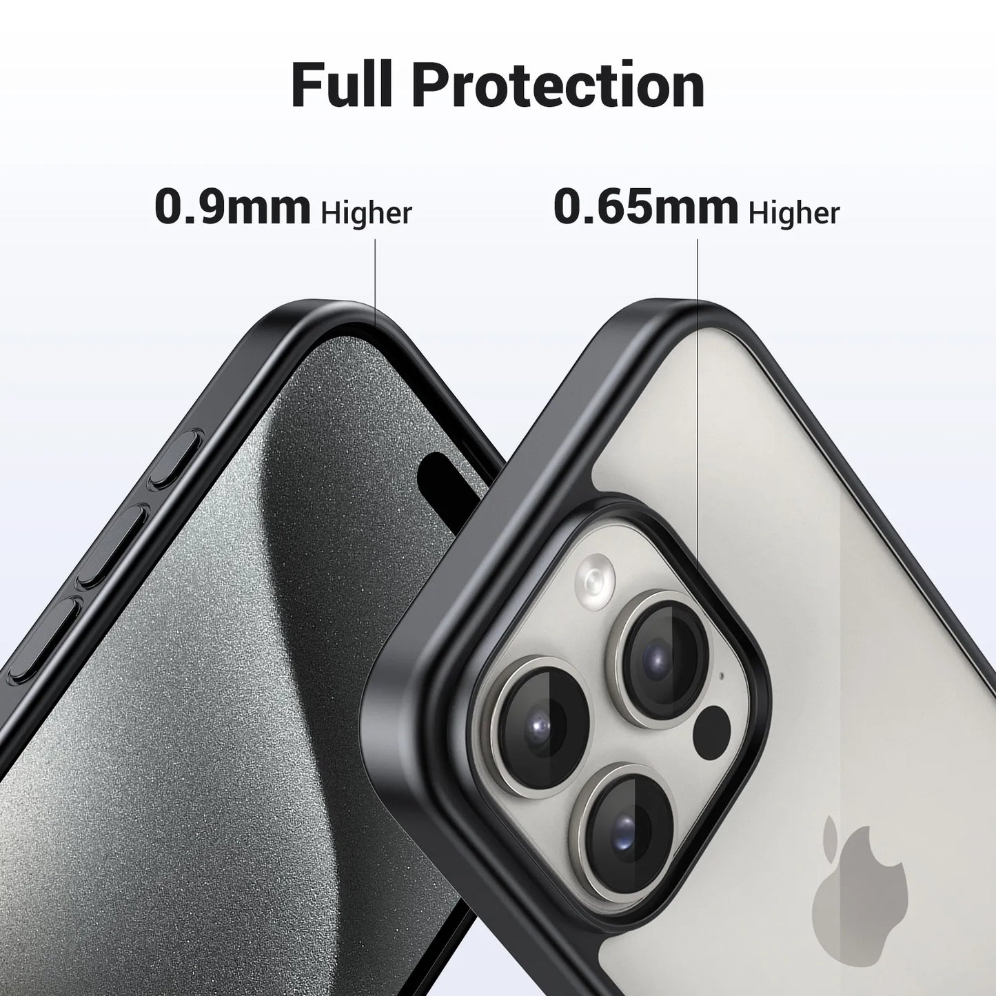 UGREEN Kickstand Protective Case for iPhone 15 Pro Max - Clear Black