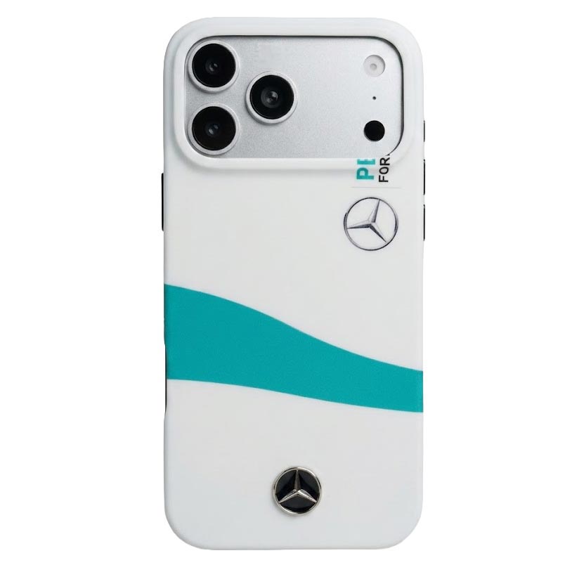 BM/MER Silicone Matte Case with Metal Emblem Shockproof Case for iPhone 17 Pro Max