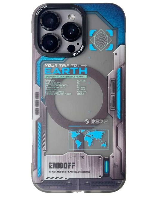 EMOOFF 3D Printing Case MagSafe for iPhone 16 Pro Max - Earth