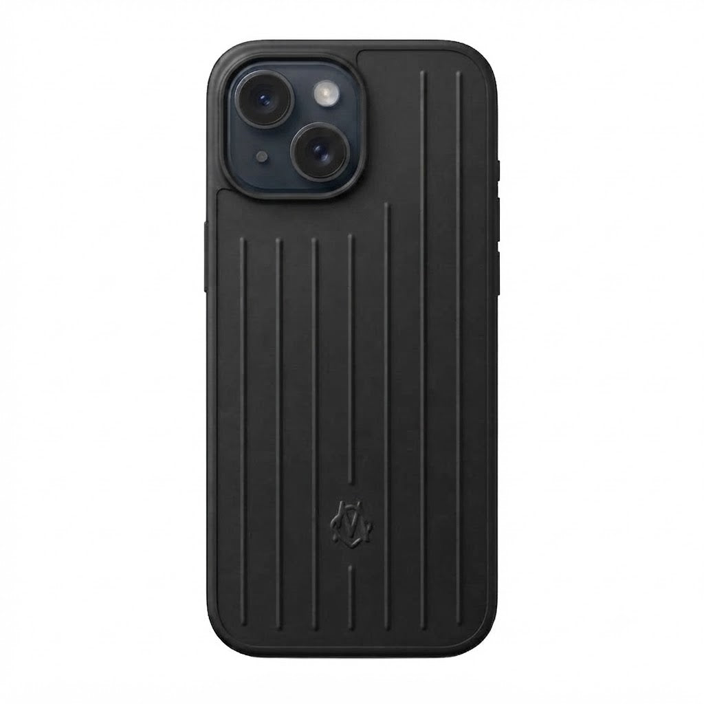 Vertical Striped Luggage Style Full Coverage Case for iPhone 15