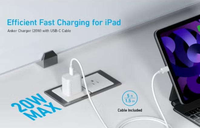 Anker USB C Charger 20W, PIQ 3.0 Durable Compact Fast Charger - White