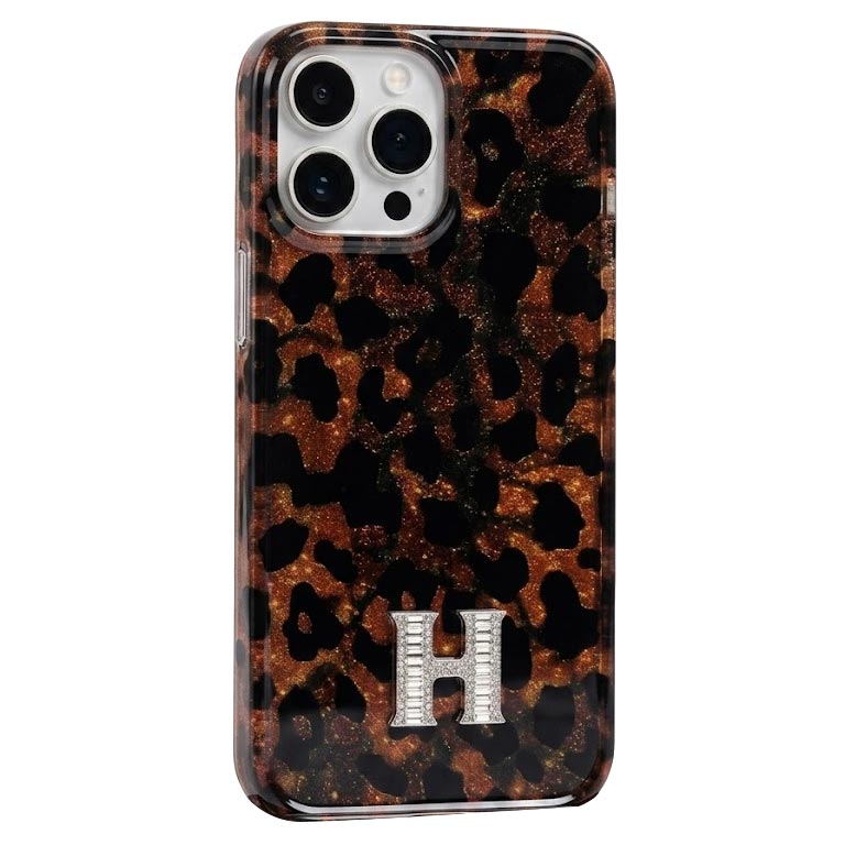 Glossy luxury TecHub iPhone 15 Pro Max case with sleek design and premium finish, showing the shiny surface and precise cutouts.