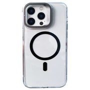 Black My Store Case World Magnetic Invisible Holder Frosted Crush M for iPhone 15 Pro Max, showing sleek design and magnetic feature.