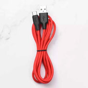 كابل شحن Hoco X21 Plus من USB إلى Type-C بطول 25 سم - أحمر