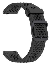 Black TecHub silicone case for Apple Watch 42-49mm with breathable mesh design, offering protection and style.