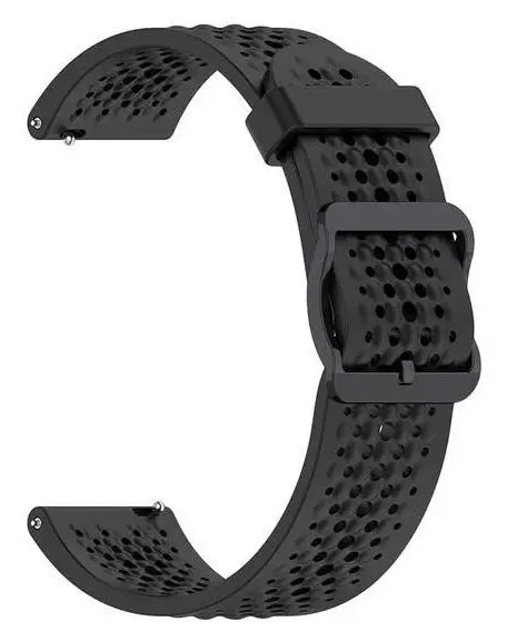 Black TecHub silicone case for Apple Watch 42-49mm with breathable mesh design, offering protection and style.