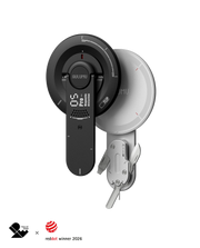 TecHub AULUMU G05 Pro multi-function mag kickstand holding a smartphone in a transparent design.