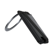 Black JOYROOM JR-ZS432 MagSafe Wallet with Kickstand, a sleek phone wallet with magnetic attachment and stand feature.