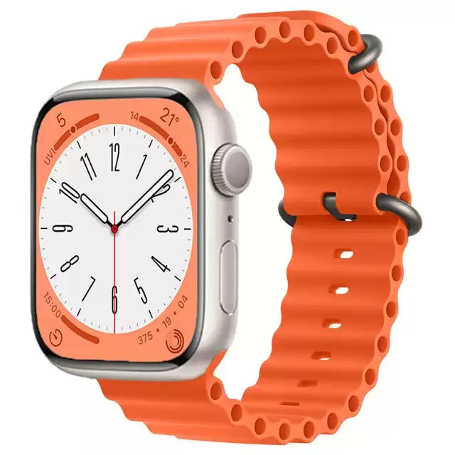 Alpine Silicone Hole Wavy Strap for Apple Watch 42/44/45/49 mm - TecHub