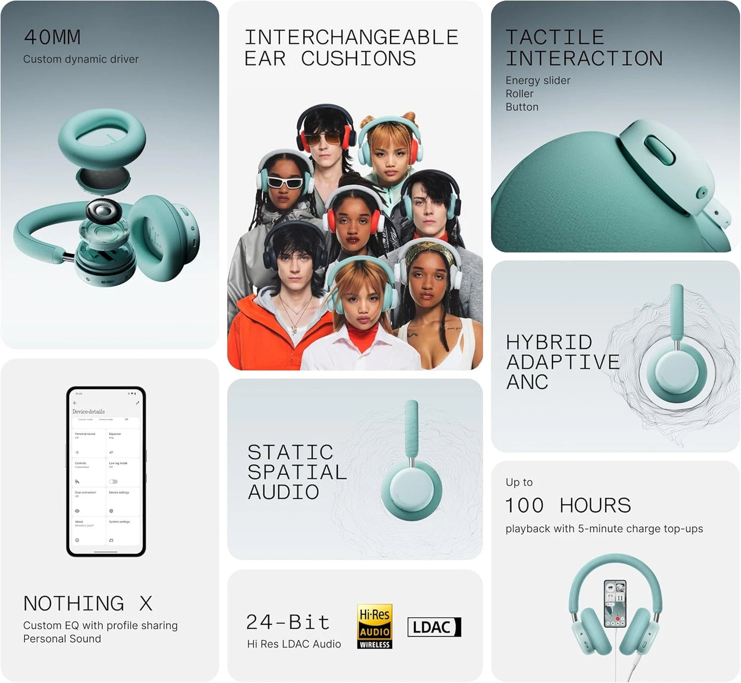 CMF by Nothing Headphone Pro Active Noise Canceling Wireless Headphones Bluetooth - Black