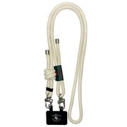 Beige Santa Barbara Polo Racquet Club Paddy adjustable neck strap holder with padded design for comfort.