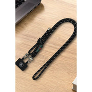 Purple Santa Barbara Polo Racquet Club Paddy adjustable neck strap holder with metal clips for secure fastening.