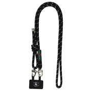 Black Santa Barbara Polo Racquet Club Paddy adjustable neck strap holder with clip for secure carrying.
