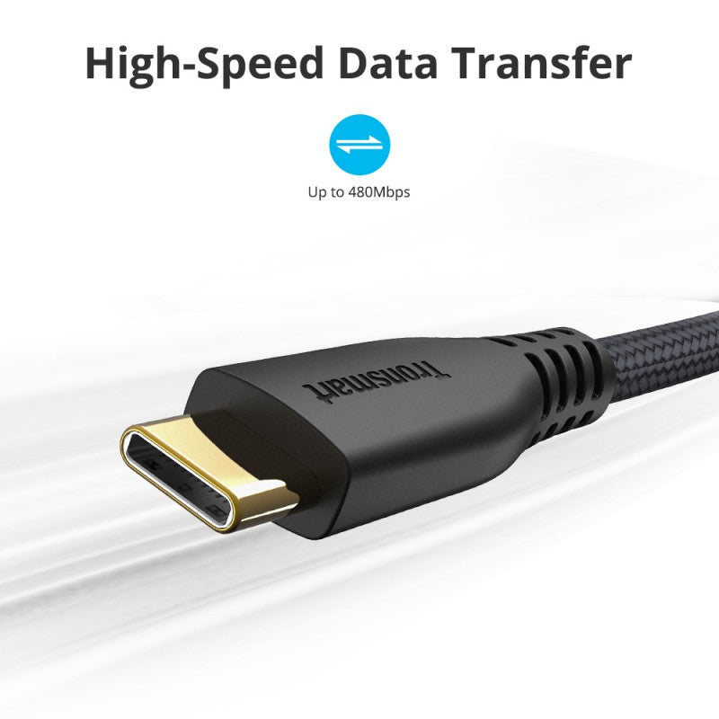 Tronsmart 4ft USB-C to USB-C 2.0 Cable - TecHub