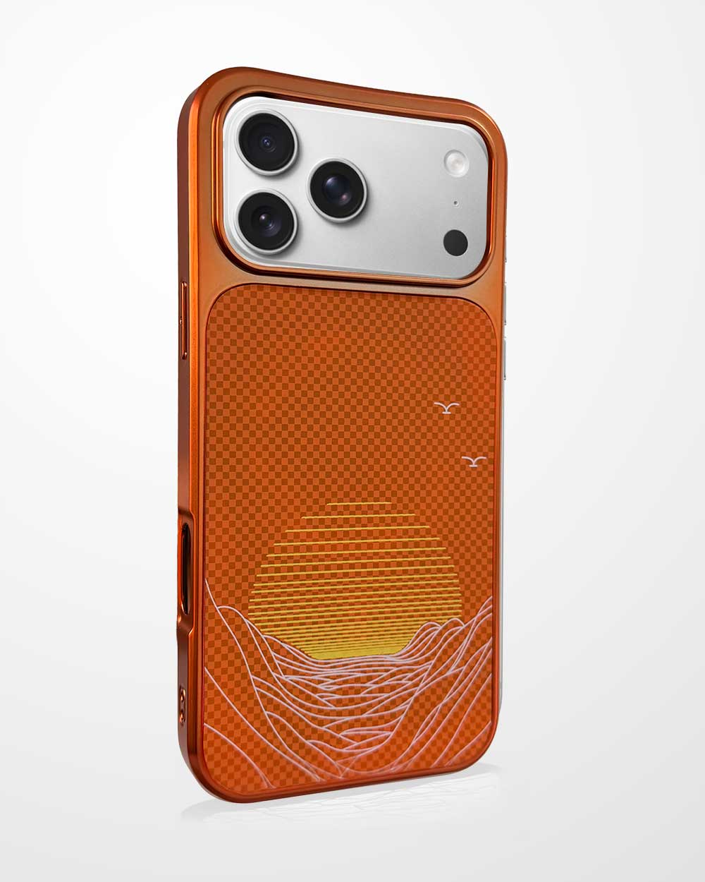 Premium TPU Pitaka Like Case for iPhone 17 Pro Max - Orange