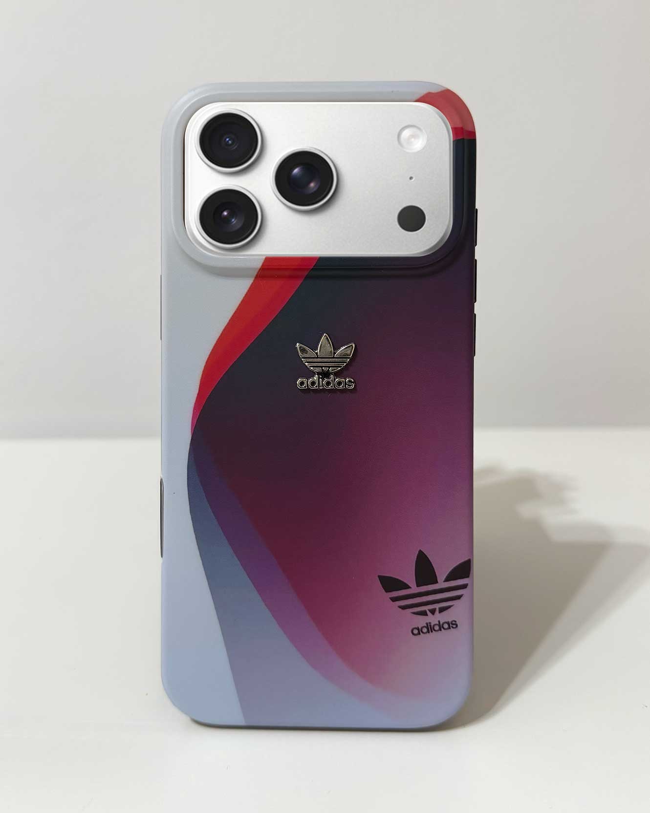 Adidas Premium Matte Case with Metal Emblem Shockproof Case for iPhone 17 Pro Max