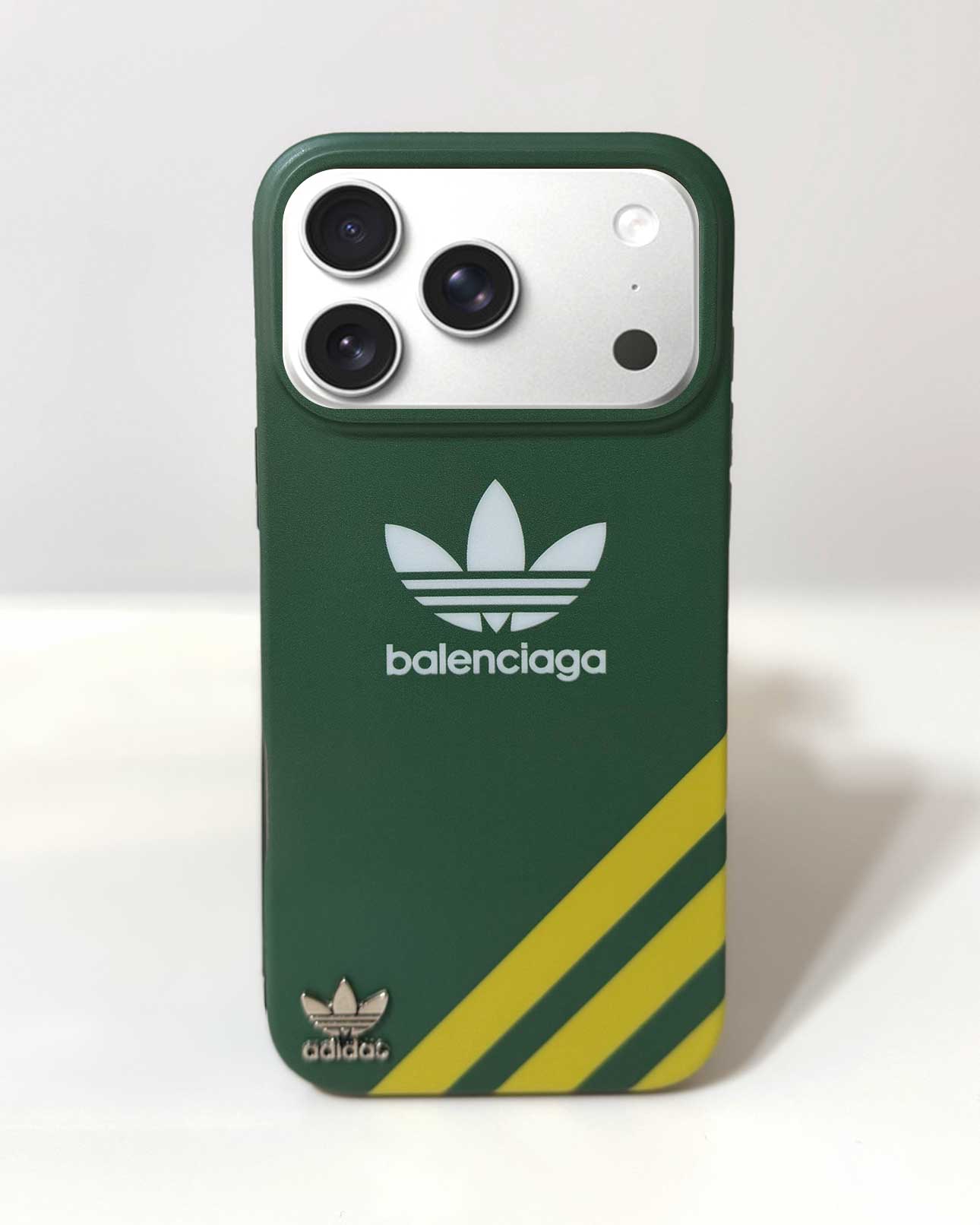 Adidas Creative Matte Case with Metal Emblem Shockproof Case for iPhone 17 Pro Max