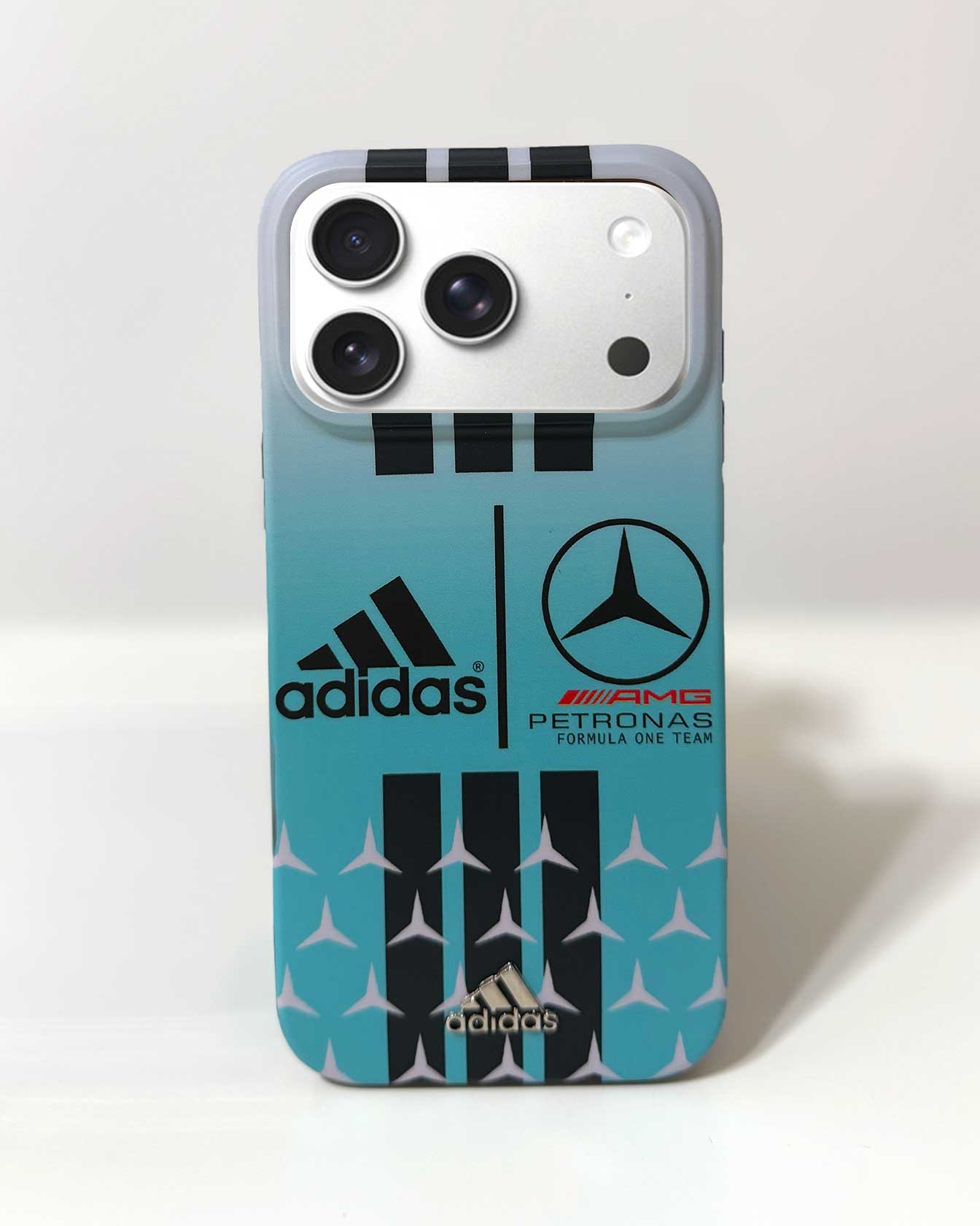 Adidas Premium Matte Case with Metal Emblem Shockproof Case for iPhone 17 Pro Max