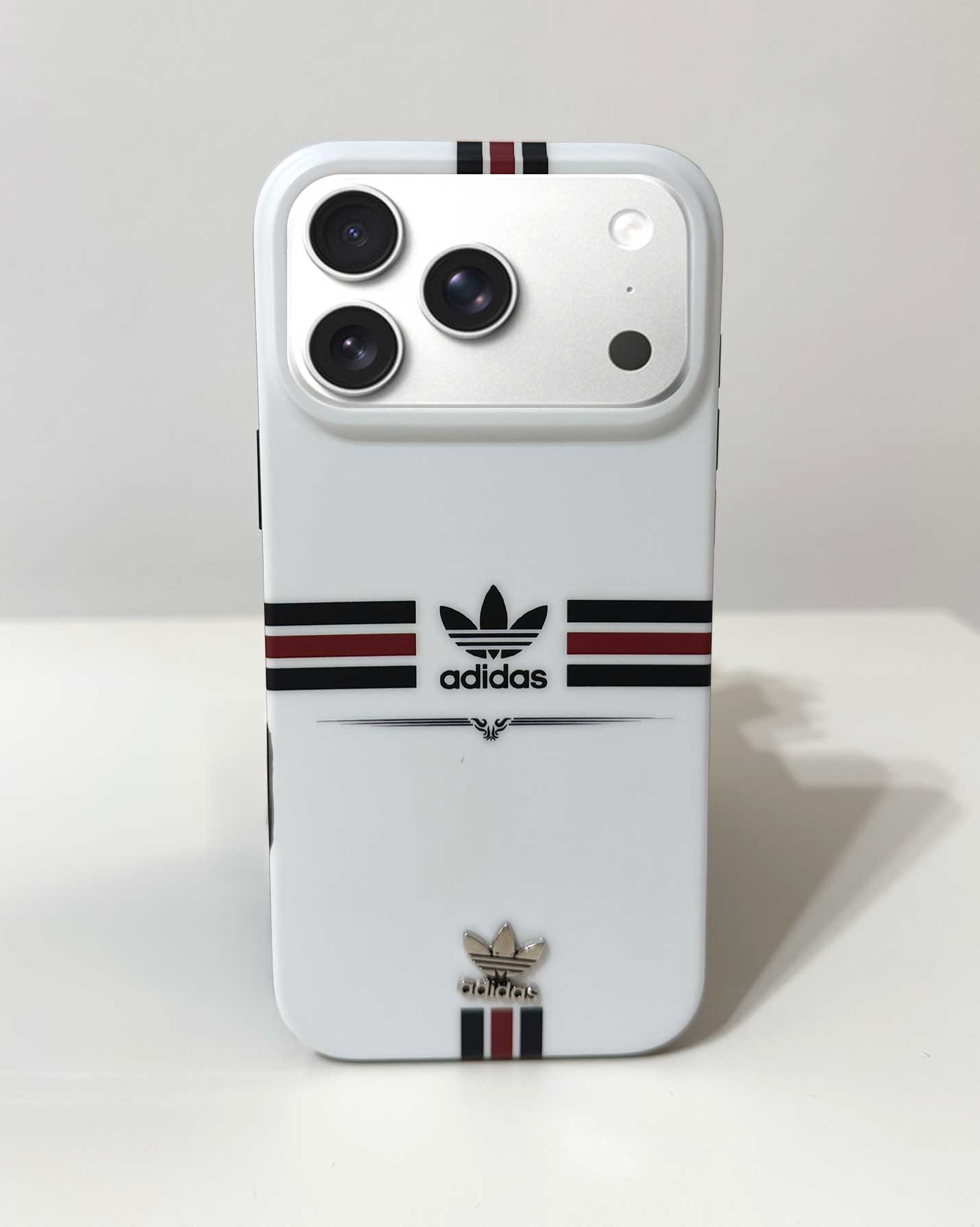 Adidas Premium Matte Case with Metal Emblem Shockproof Case for iPhone 17 Pro Max