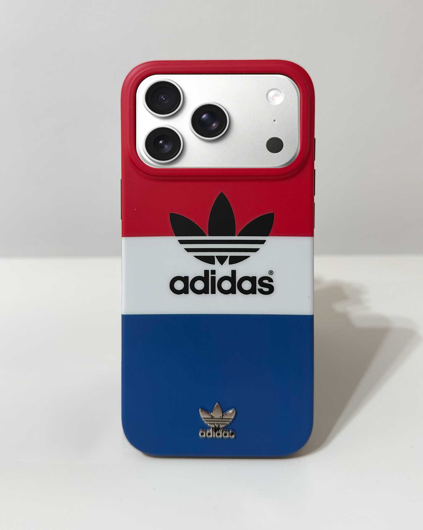 Adidas Premium Matte Case with Metal Emblem Shockproof Case for iPhone 17 Pro Max
