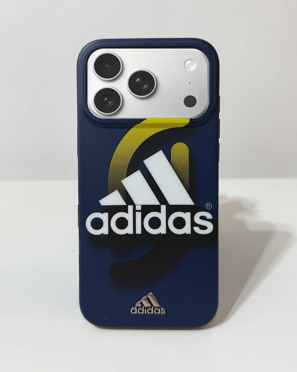 Adidas Creative Matte Case with Metal Emblem Shockproof Case for iPhone 17 Pro Max