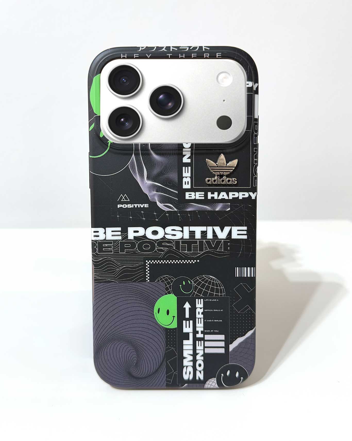 Adidas Premium Matte Case with Metal Emblem Shockproof Case for iPhone 17 Pro Max