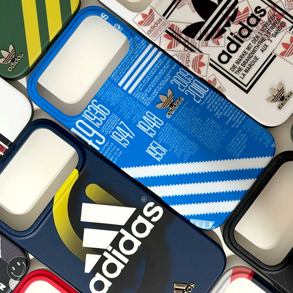 Adidas Creative Matte Case with Metal Emblem Shockproof Case for iPhone 17 Pro Max
