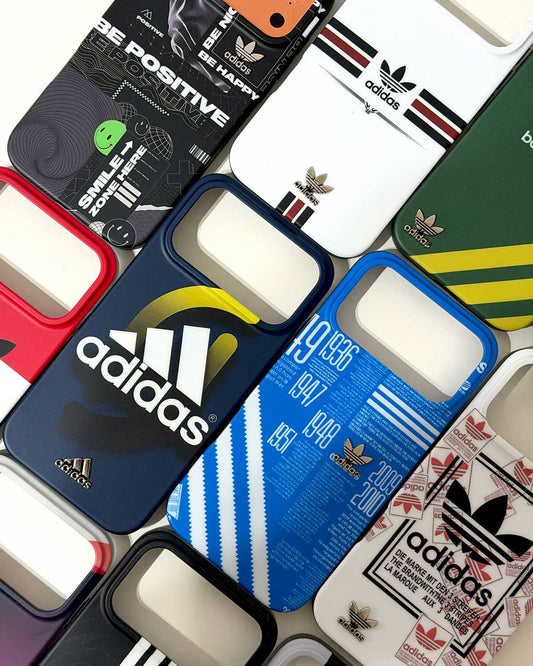 Adidas Premium Matte Case with Metal Emblem Shockproof Case for iPhone 17 Pro Max