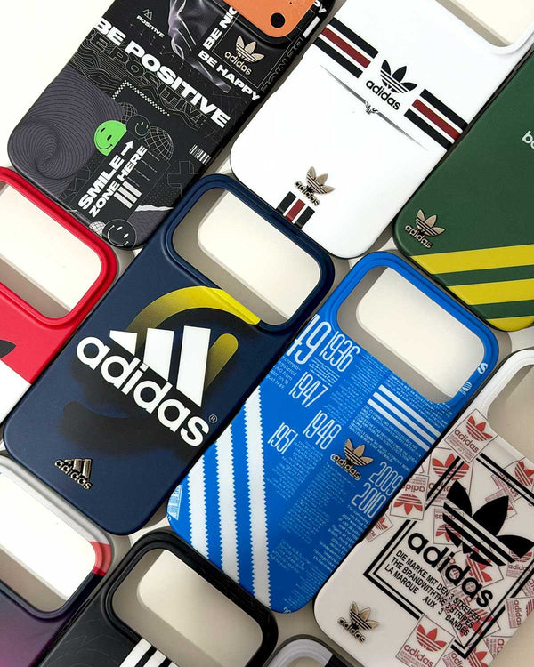 Adidas Premium Matte Case with Metal Emblem Shockproof Case for iPhone 17 Pro Max