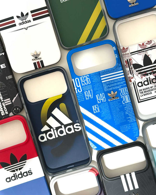 Adidas Creative Matte Case with Metal Emblem Shockproof Case for iPhone 17 Pro Max