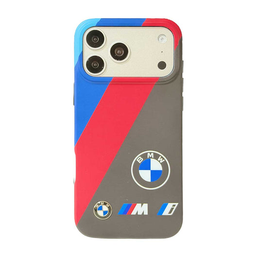 TecHub silicone matte shockproof iPhone 17 Pro Max case with metal emblem, showing textured surface and precise cutouts.