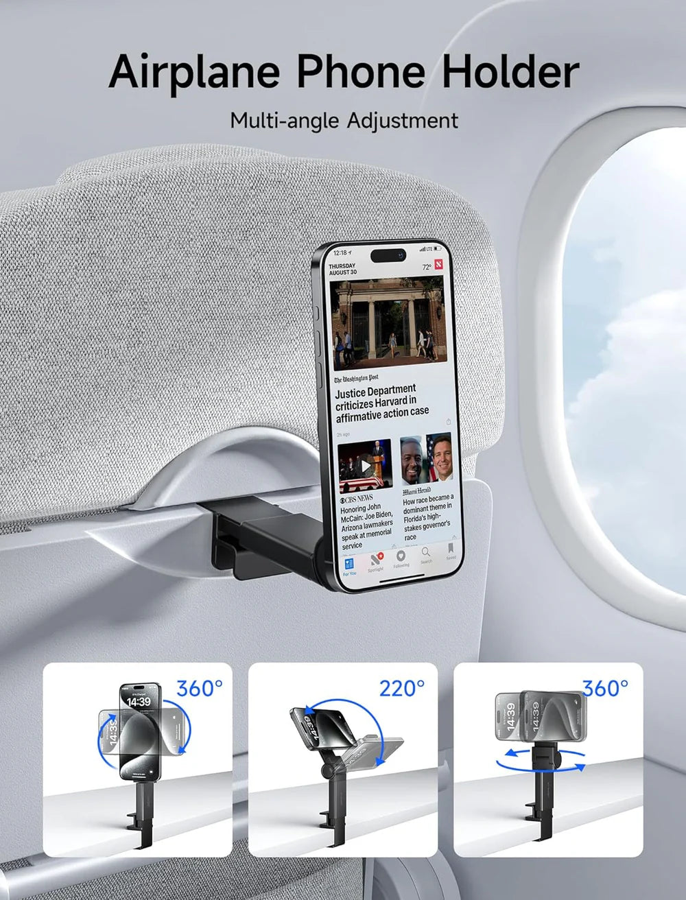 Jsaux Magnetic Ultra Compact Phone Holder - Black