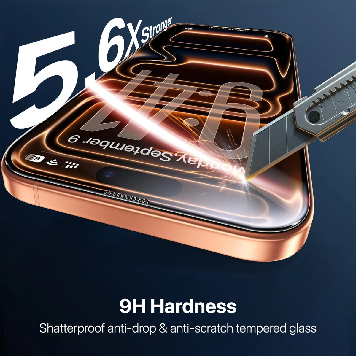 HDCI Dust filter Tempered Glass HD Crystal Clear with Edge to Edge Protection for iPhone 17/18 Pro Max