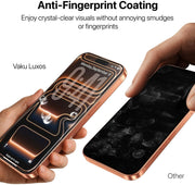 TecHub HDCI Dust Filter Tempered Glass Screen Protector for iPhone 17/18 Pro with edge-to-edge protection and crystal-clear view.
