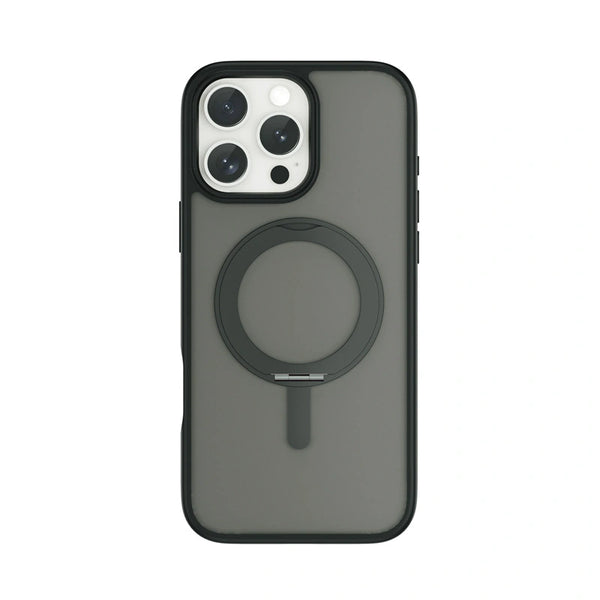 Black Wiwu Armor Ultra Case for iPhone 16 Pro Max showing a sturdy protective design with textured surface and precise cutouts.