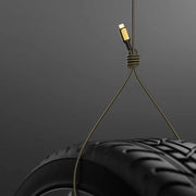 WiWU GD-101 18K Gold Data Cable by TecHub, 3M USB to USB-C with zinc alloy and nylon braid for fast charging and data transfer