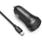 RAVPower-2-Pack-PD-Pioneer-30W-2-Port-USB-Car-Charger-with-Type-C-Lightning-Cable-Combo-RP-VC015-Black
